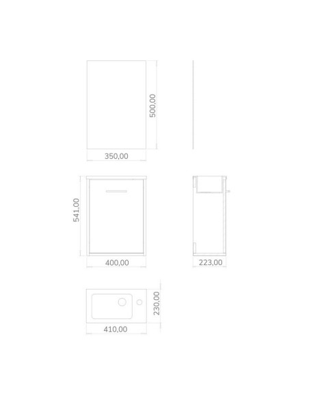 CONJUNTO LAVAM. ARTYSAN SLIM ROBLE CLARO