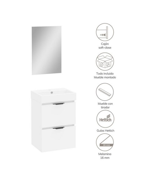 CONJUNTO LAVAM. ARTYSAN 45 SLIM BLANCO