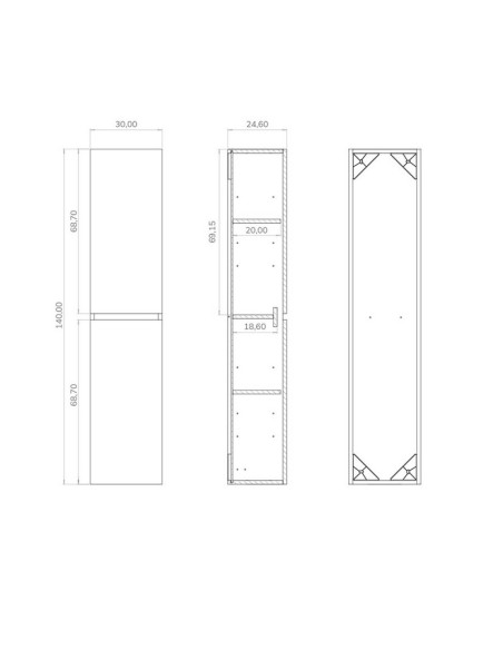 COLUMNA SUSPENDIDA ARTYSAN SLIM BLANCA