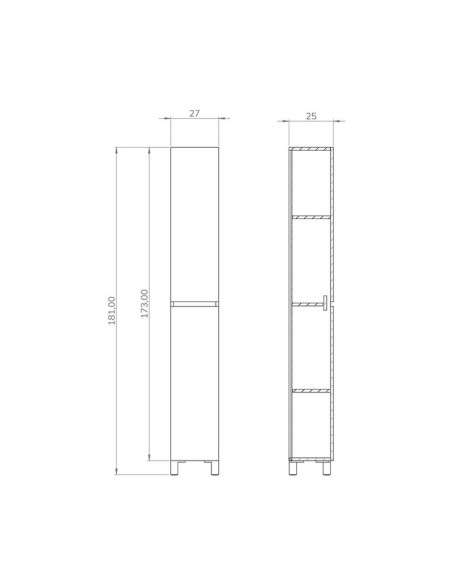 COLUMNA A SUELO ARTYSAN SLIM BLANCA