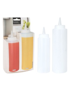 JGO. 2 BIBERONES PLASTICO PARA SALSAS