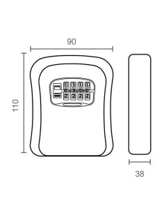GUARDALLAVES MOD. CN09 110X90X38MM GR/NE 2