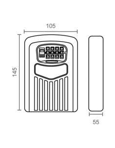 GUARDALLAVES MOD.CN11 145X105X55MM GR/NE 2