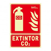 SEÑAL EXTINTOR CO2 PVC 0,7...