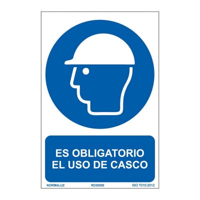 SEÑAL OBLIG USO DEL CASCO  210X300MM