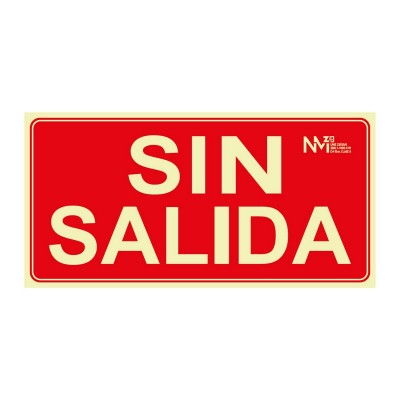 SEÑAL SIN SALIDA PVC 0,7MM 320X160MM