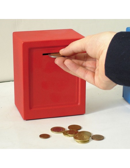 HUCHA CAJA FUERTE INFANTIL ROJO