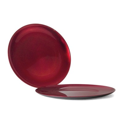 BAJO PLATO 33 CM. ROJO