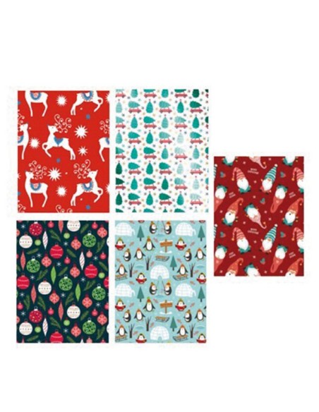 CAJA 50 ROLLOS PAPEL REGALO DECO. 2M.