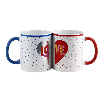 TAZAS LOVE 2 UNIDADES