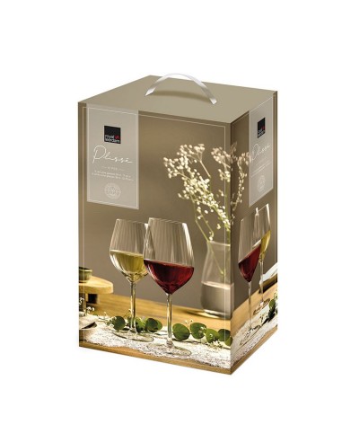 COPAS VIDRIO PLISSE. 6 + 6 UNIDADES