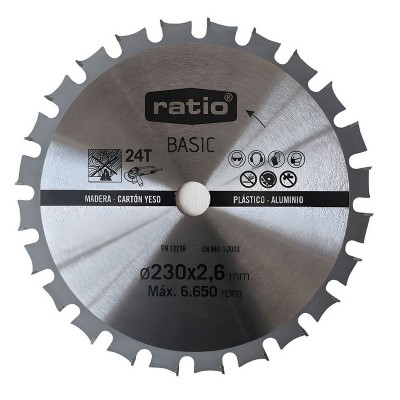 DISCO CORTE P/MADERA Ø 230X2.6X22.23MM.