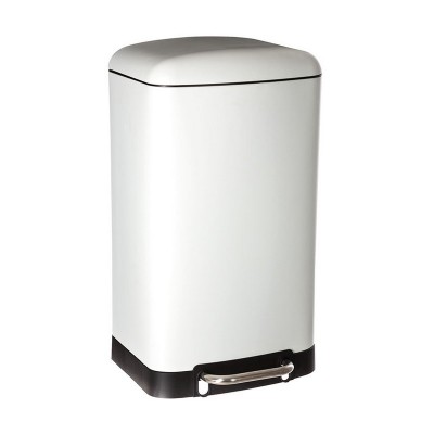 CUBO BASURA CON PEDAL BLANCO 30 L.