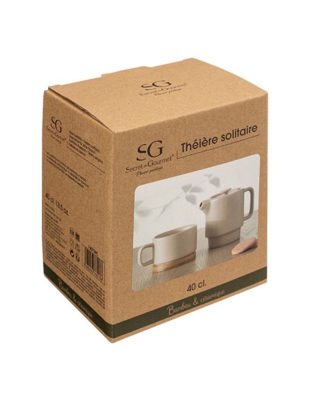 TETERA CERAMICA BEIGE. NATURE