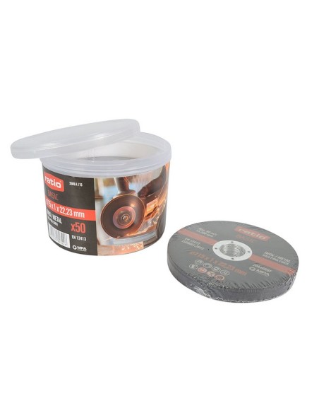 50 DISCOS CORTE INOX BASIC 115MM.RATIO