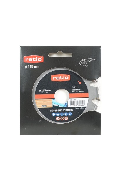 DISCO CORTE MADERA ANTIRETROCESO 115MM.
