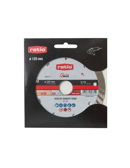 DISCO DIAMANTE SINTER TURBO 125MM.RATIO