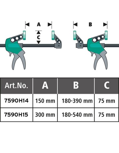 MORDAZA APRIETE EASY 150 MM.
