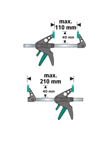 MORDAZAS APRIETE MINI 110MM. 2 UNID.