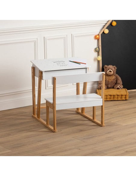 PUPITRE INFANTIL MADERA BLANCO