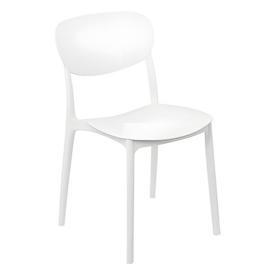 SILLA APILABLE PLASTICO 40X40XH56 BLANCA