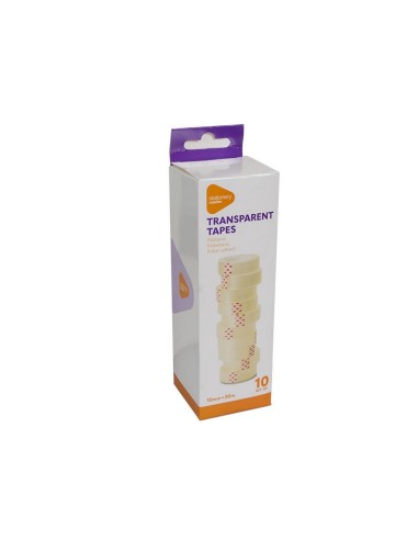 CINTA ADH. TRANSPARENTE. 10 ROLLOS 30 M.