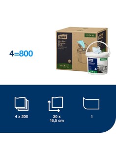 PAÑO SIN PELUSA 60MX16.5 CM.TORK.4 CUBOS 2