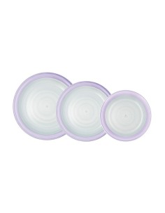 VAJILLA 18 PZAS. VERDE MORADO KALEIDO QD