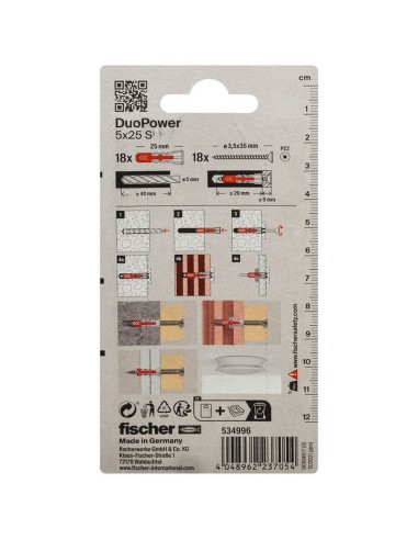 BLISTER DUOPOWER 5X25 S BL 18 UD.FISCHER