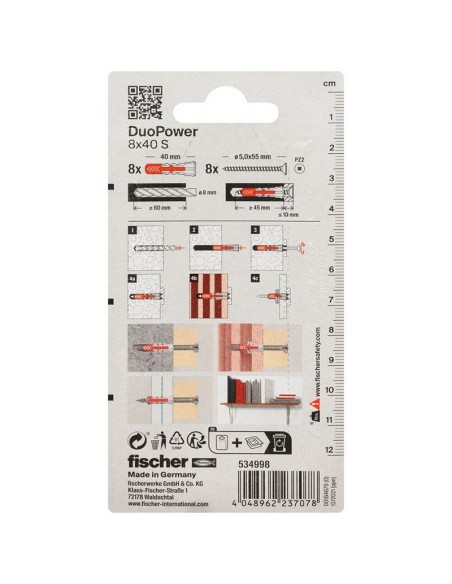 BLISTER DUOPOWER 8X40 S BL 8 UD.FISCHER