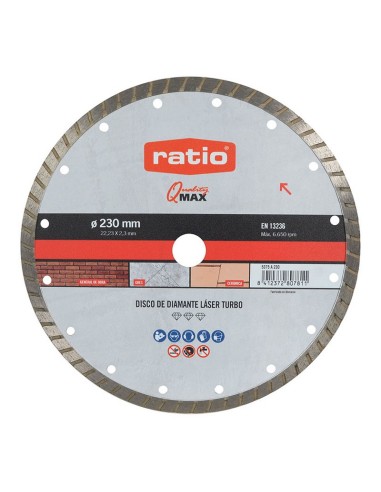 DISCO DIAMANTE TURBO MAT.DUROS 230MM.