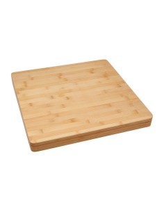 TABLA CORTAR BAMBU 37X37XH.3,5 CM.
