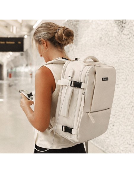 MOCHILA VIAJE EXPLORER BACKPACK BEIGE