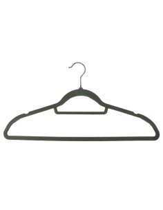 PERCHA TERCIOPELO NEGRA 10 UN. HABITEX