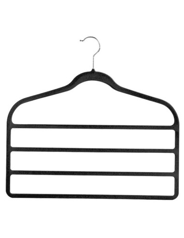 PERCHA MULTIPLE TERCIOPELO NEGRA HABITEX