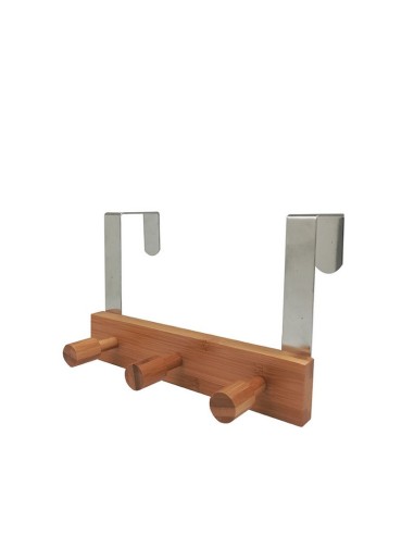 PERCHA BAMBU P/PUERTA 3 GANCHOS HABITEX