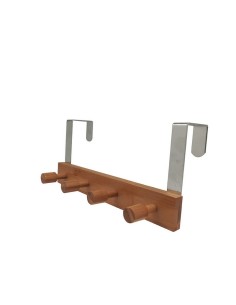 PERCHA BAMBU P/PUERTA 4 GANCHOS HABITEX