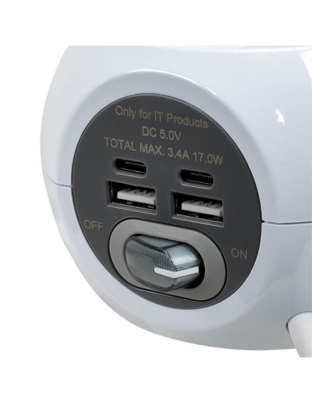 BASE MÚLTIPLE COMBIBALL 3 TOMAS + USB