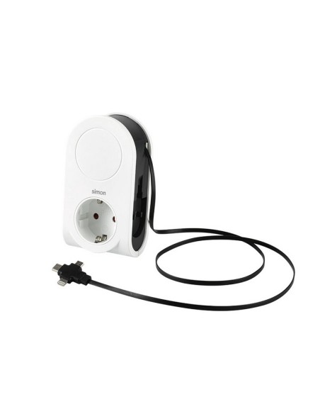 ADAPTADOR 3 CLAVIJAS USB CABLE ENROLL.