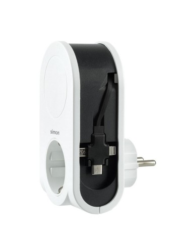 ADAPTADOR 3 CLAVIJAS USB CABLE ENROLL.