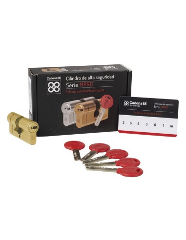 CILINDRO SEG. 31x50 mm. MPRO. LATÓN. C88