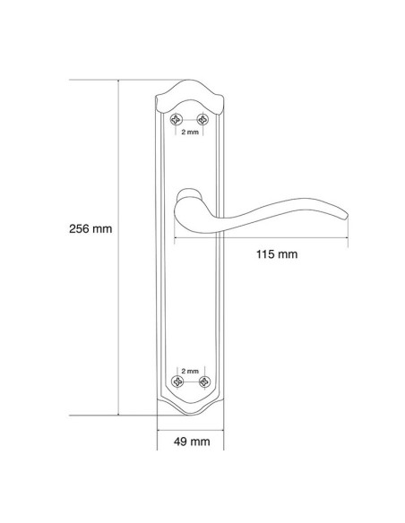 JUEGO MANILLA C/ PLACA. PULIDO SAT.