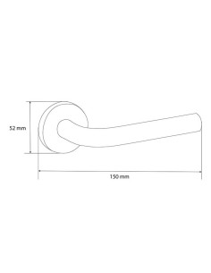 MANILLA. ROSETA Ø 52 mm. R302. NIQ. SAT. 2