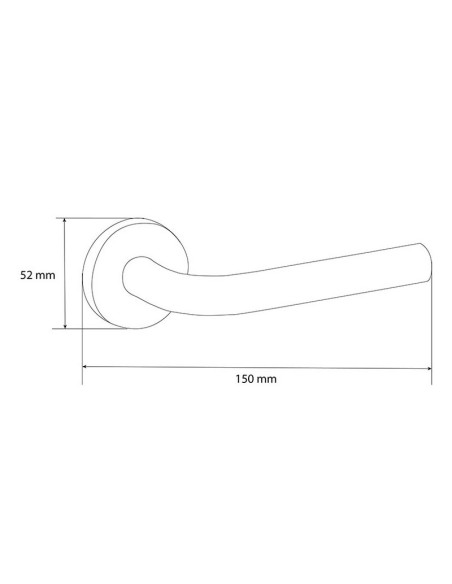 MANILLA. ROSETA Ø 52 mm. R302. NIQ. SAT.