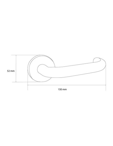 MANILLA. ROSETA Ø 52 mm. R336. INOX.