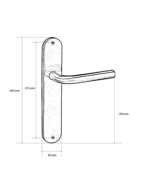 JGO 2 MANILLAS PLACA 45X245 MM INOX.
