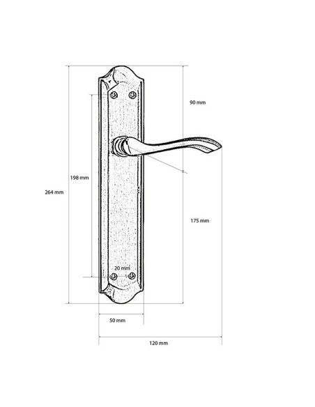 MANILLA PLACA. 50x264  mm. LATONADA.
