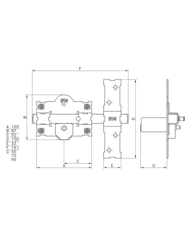 CERROJO 101-R/105 PINTADA FAC
