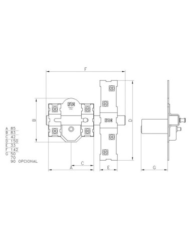 CERROJO 201-R/80 NIQUEL