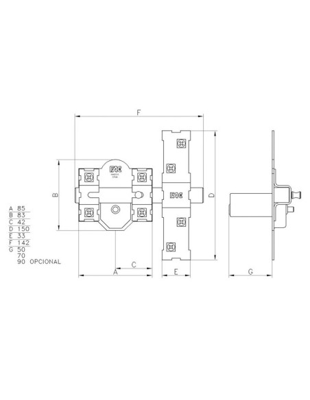 CERROJO 201-L 80MM PINTADO STANDAR